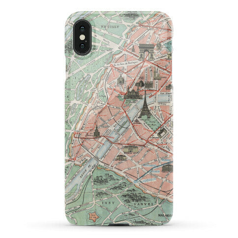 Vintage Paris Map Phone Case